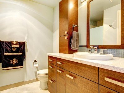 Real Wood Bathroom Cabinets
